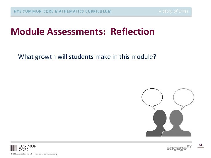 NYS COMMON CORE MATHEMATICS CURRICULUM A Story of Units Module Assessments: Reflection What growth