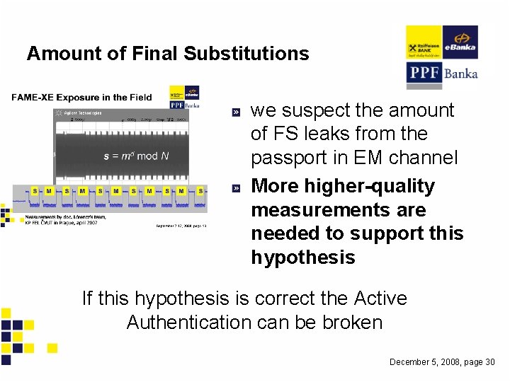 Amount of Final Substitutions we suspect the amount of FS leaks from the passport