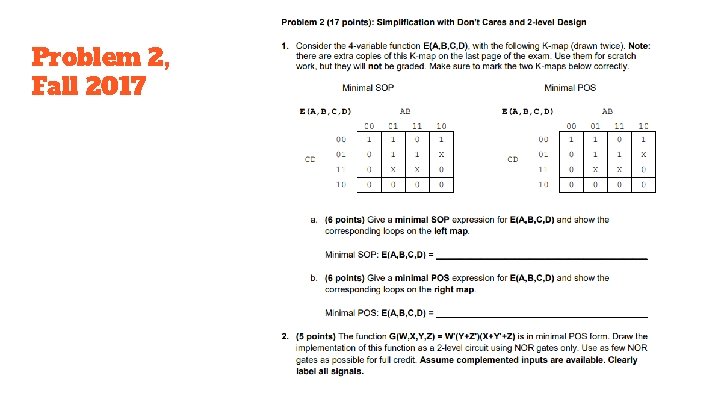 Problem 2, Fall 2017 