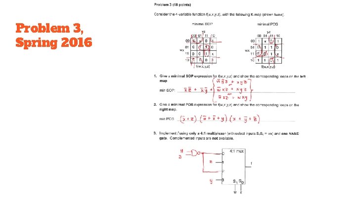 Problem 3, Spring 2016 