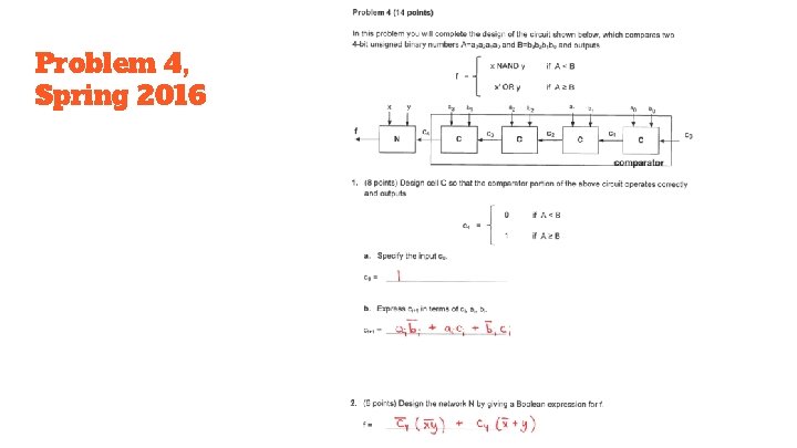 Problem 4, Spring 2016 