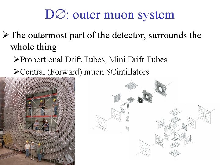 D : outer muon system Ø The outermost part of the detector, surrounds the