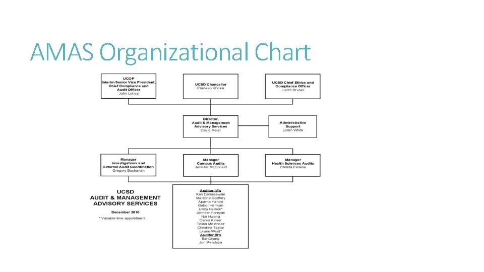 AMAS Organizational Chart 