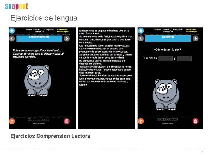 Ejercicios de lengua Ejercicios Comprensión Lectora 6 