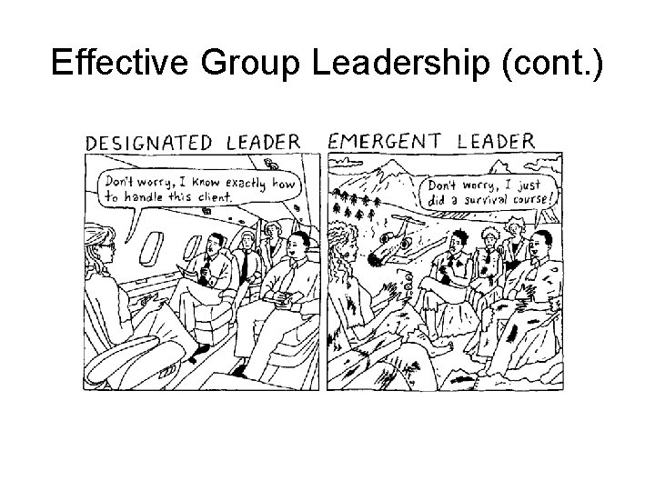 Effective Group Leadership (cont. ) 
