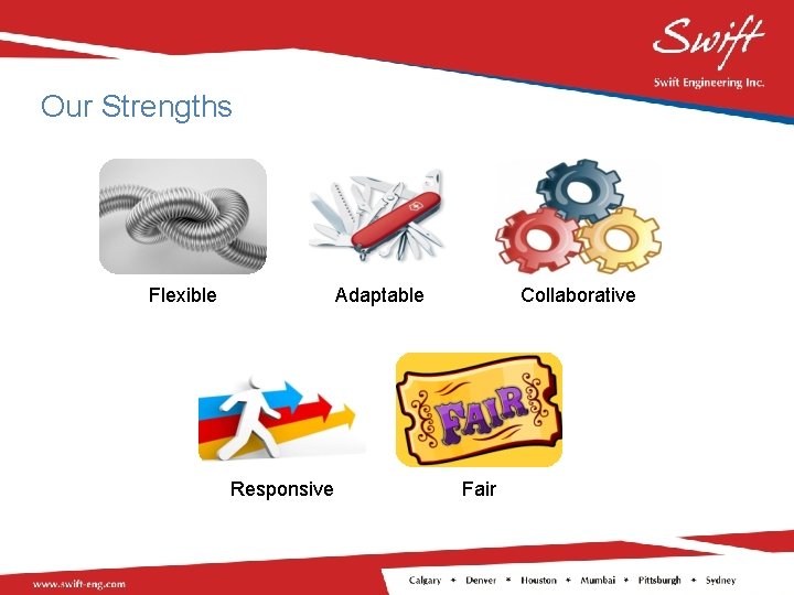 Our Strengths Flexible Adaptable Responsive Collaborative Fair 