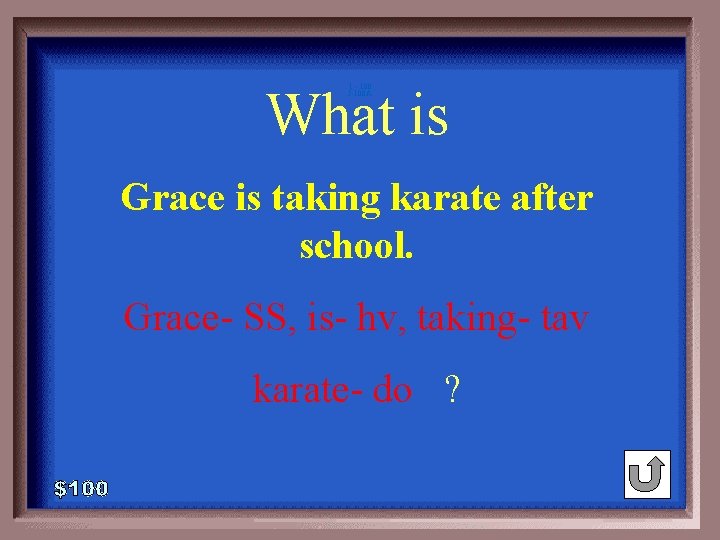 What is 1 - 100 5 -100 A Grace is taking karate after school.