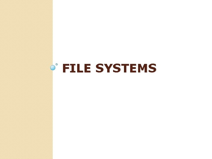 FILE SYSTEMS 
