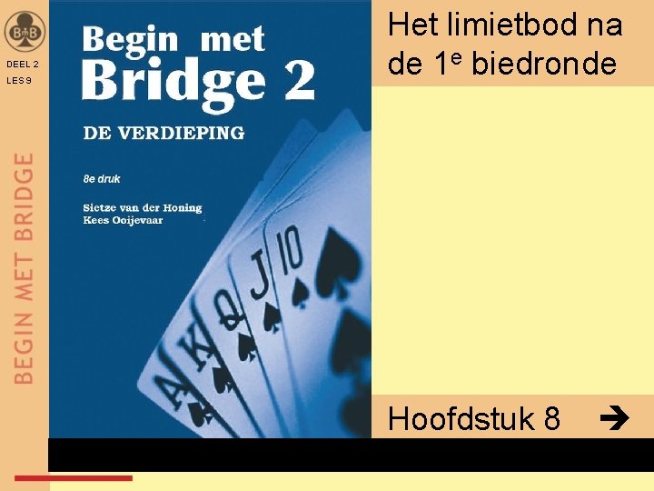 DEEL 2 LES 9 Het limietbod na de 1 e biedronde Hoofdstuk 8 x