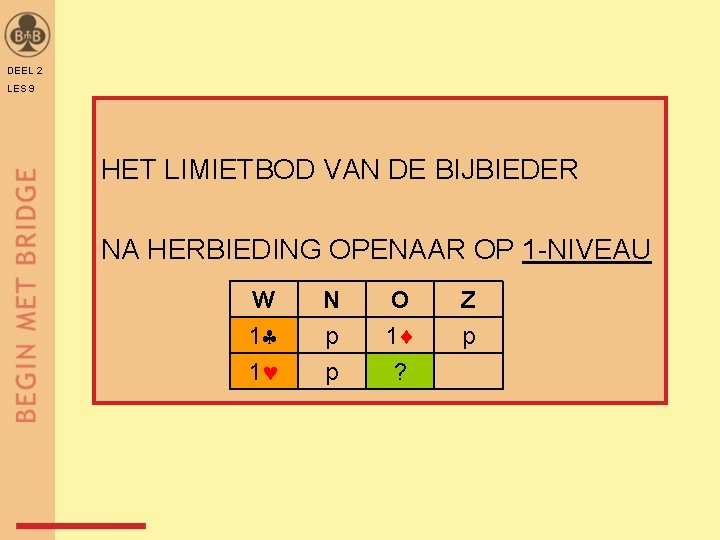 DEEL 2 LES 9 HET LIMIETBOD VAN DE BIJBIEDER NA HERBIEDING OPENAAR OP 1