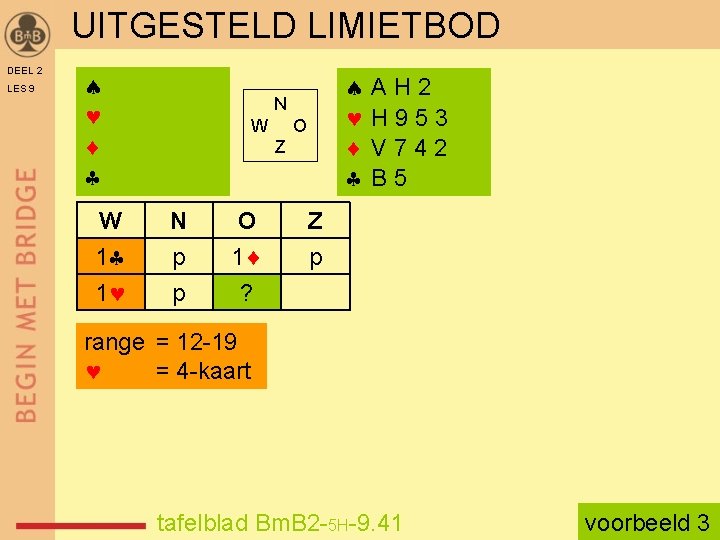 UITGESTELD LIMIETBOD DEEL 2 LES 9 W 1 1 N W O Z N