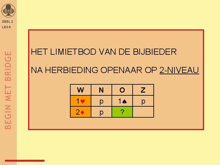 DEEL 2 LES 9 HET LIMIETBOD VAN DE BIJBIEDER NA HERBIEDING OPENAAR OP 2