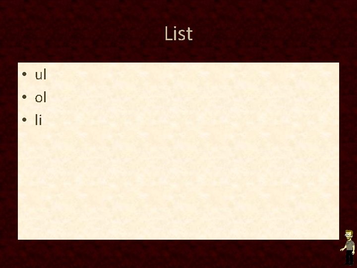 List • ul • ol • li 