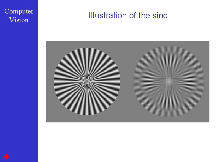 Computer Vision Illustration of the sinc 