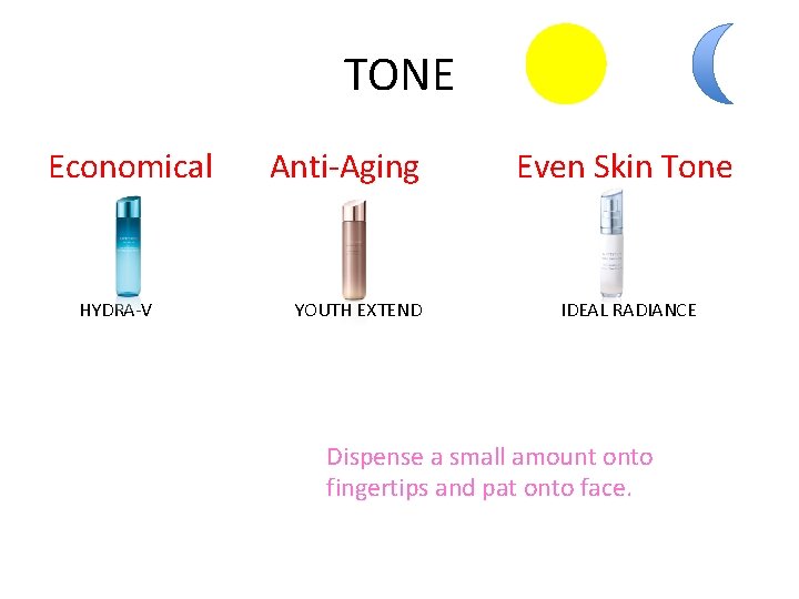TONE Economical HYDRA-V Anti-Aging YOUTH EXTEND Even Skin Tone IDEAL RADIANCE Dispense a small