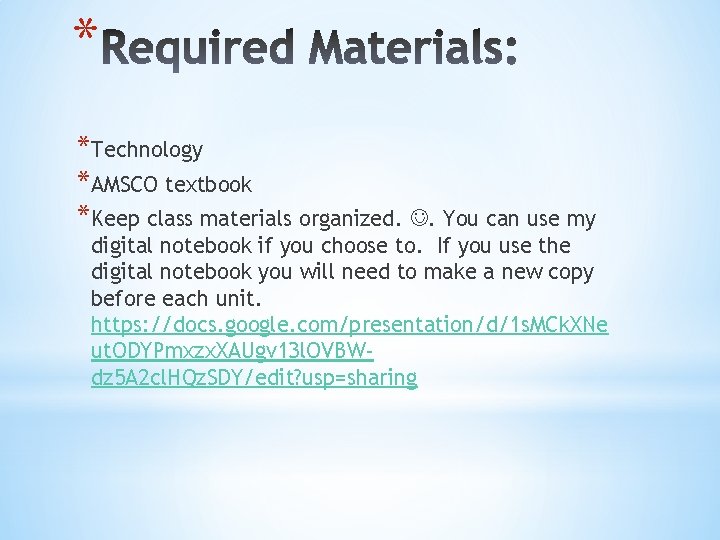 * *Technology *AMSCO textbook *Keep class materials organized. . You can use my digital