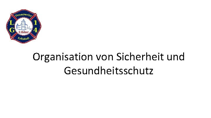 Organisation von Sicherheit und Gesundheitsschutz 