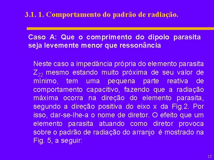 3. 1. 1. Comportamento do padrão de radiação. Caso A: Que o comprimento do