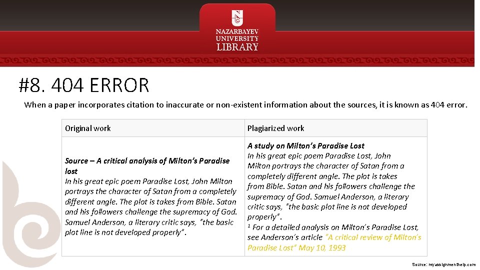 #8. 404 ERROR When a paper incorporates citation to inaccurate or non-existent information about