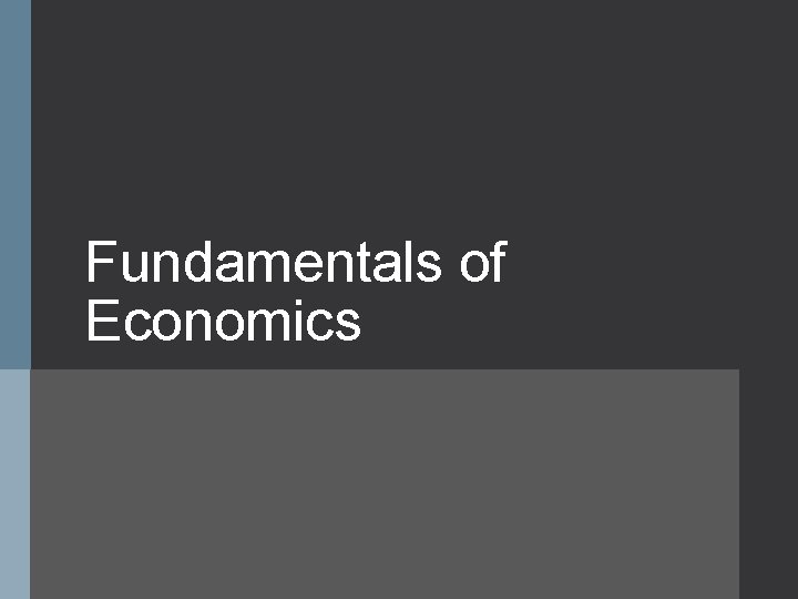 Fundamentals of Economics 