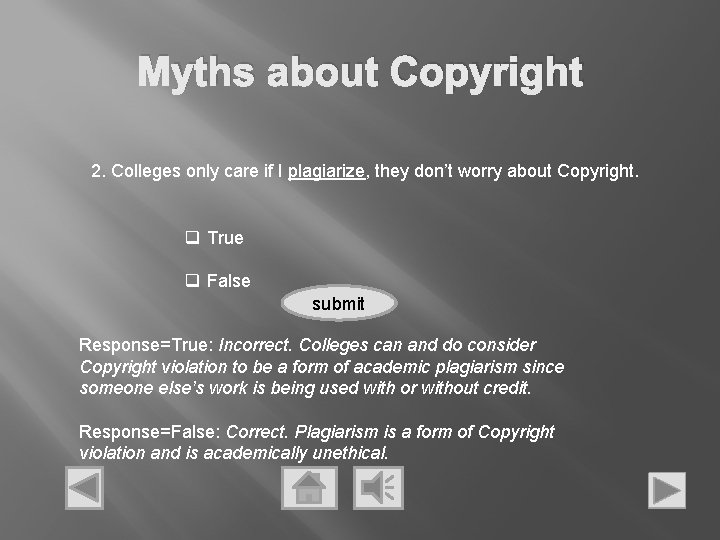 Myths about Copyright 2. Colleges only care if I plagiarize, they don’t worry about