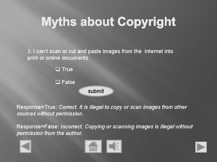 Myths about Copyright 3. I can’t scan or cut and paste images from the