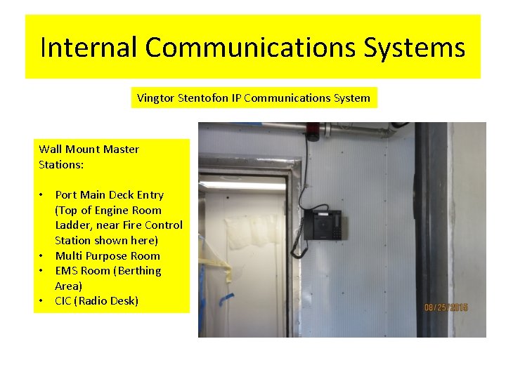 Internal Communications Systems Vingtor Stentofon IP Communications System Wall Mount Master Stations: • Port