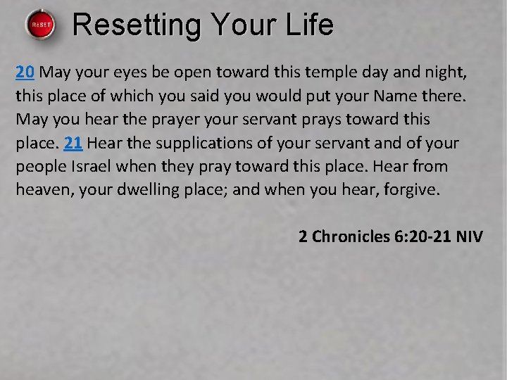 Resetting Your Life 20 May your eyes be open toward this temple day and Resetting Your Life 20 May your eyes be open toward this temple day and
