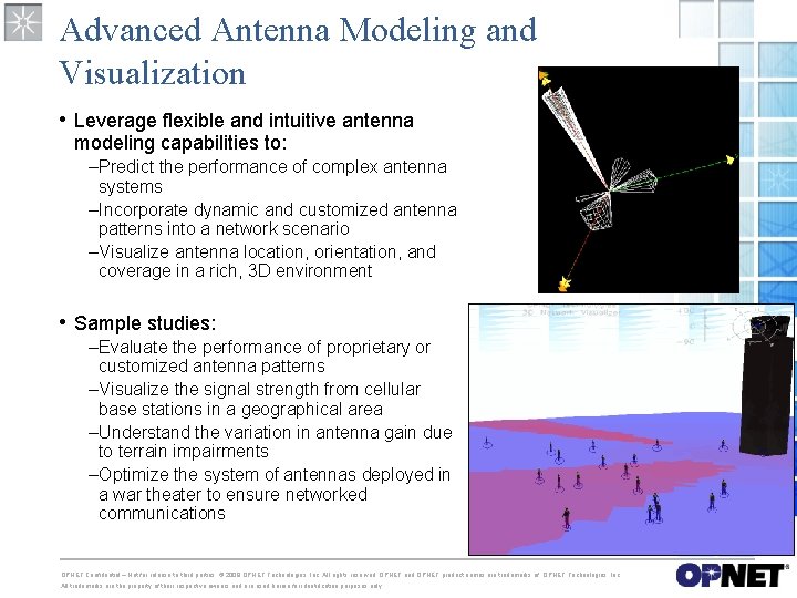 Advanced Antenna Modeling and Visualization • Leverage flexible and intuitive antenna modeling capabilities to: Advanced Antenna Modeling and Visualization • Leverage flexible and intuitive antenna modeling capabilities to: