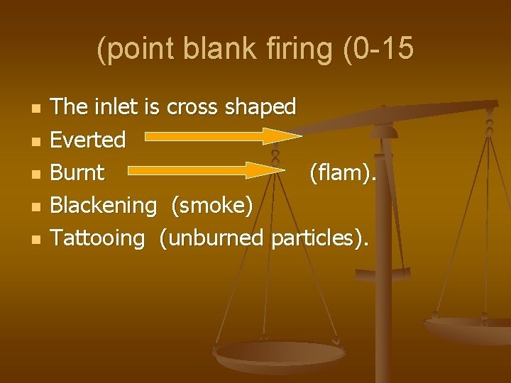 (point blank firing (0 -15 n n n The inlet is cross shaped Everted