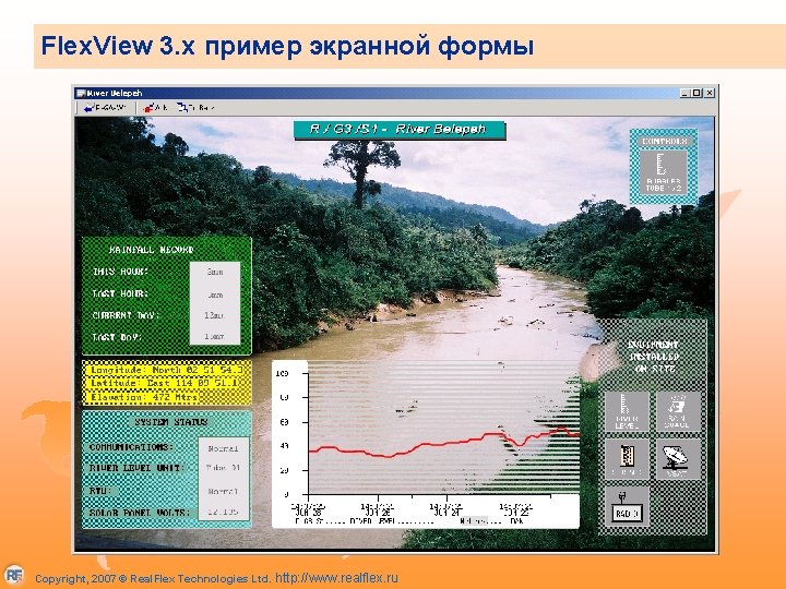 Flex. View 3. x пример экранной формы Copyright, 2007 © Real. Flex Technologies Ltd.