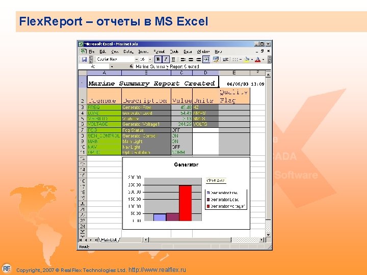 Flex. Report – отчеты в MS Excel Copyright, 2007 © Real. Flex Technologies Ltd.