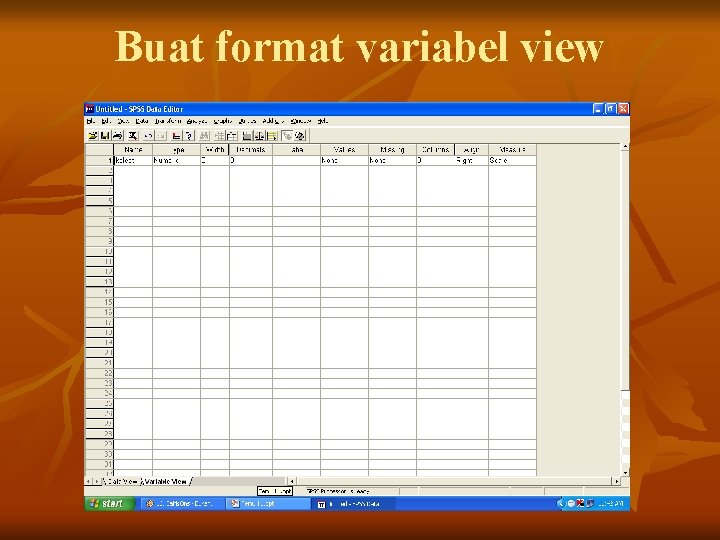 Buat format variabel view 