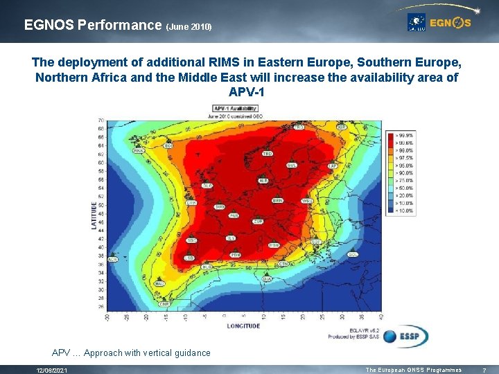 EGNOS Performance (June 2010) The deployment of additional RIMS in Eastern Europe, Southern Europe, EGNOS Performance (June 2010) The deployment of additional RIMS in Eastern Europe, Southern Europe,