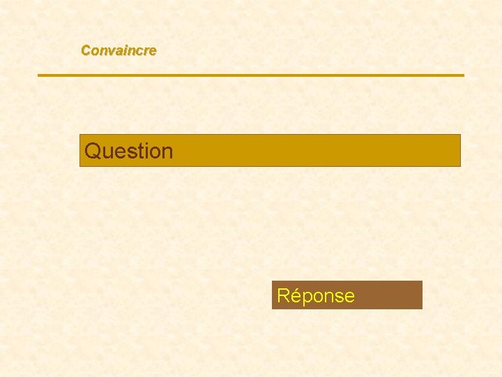 Convaincre Question Réponse 