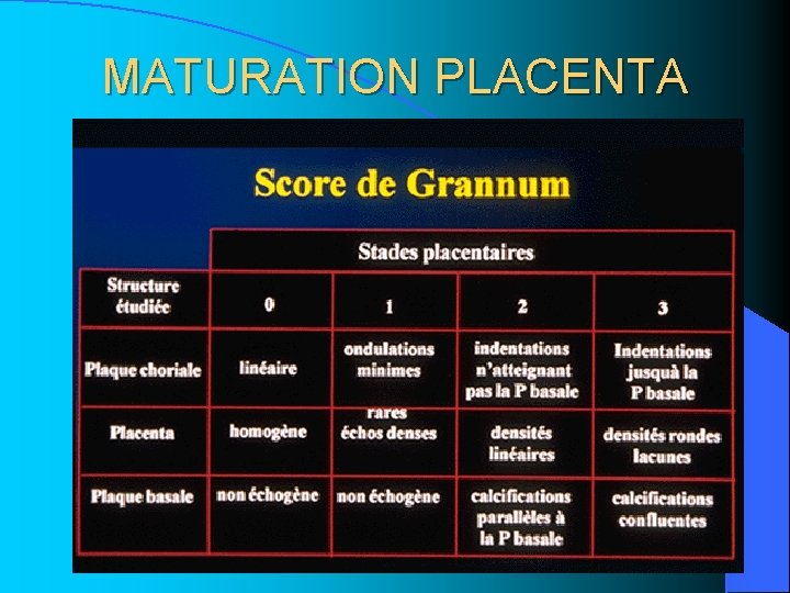 MATURATION PLACENTA MATURATION PLACENTA