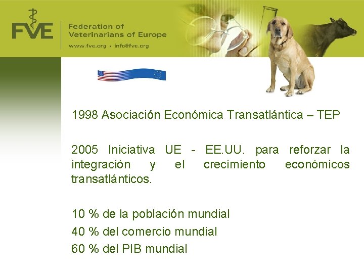 1998 Asociación Económica Transatlántica – TEP 2005 Iniciativa UE - EE. UU. para reforzar