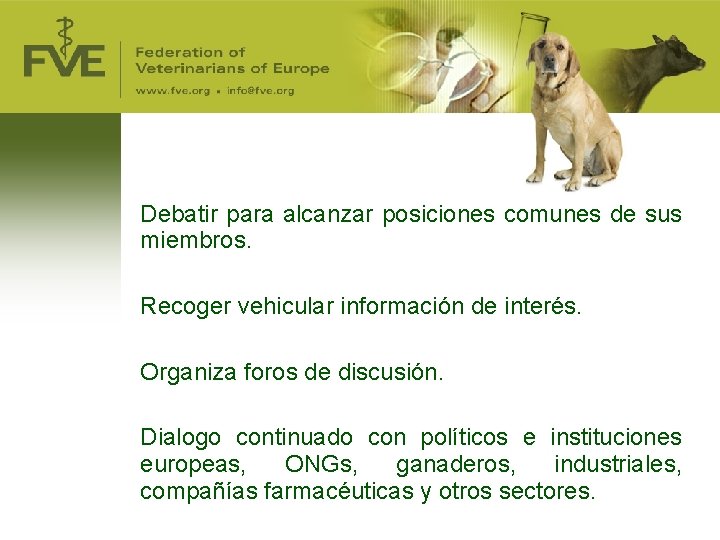 Debatir para alcanzar posiciones comunes de sus miembros. Recoger vehicular información de interés. Organiza Debatir para alcanzar posiciones comunes de sus miembros. Recoger vehicular información de interés. Organiza