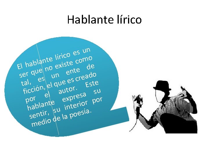 Hablante lírico un s e o c i r í l o e m Hablante lírico un s e o c i r í l o e m