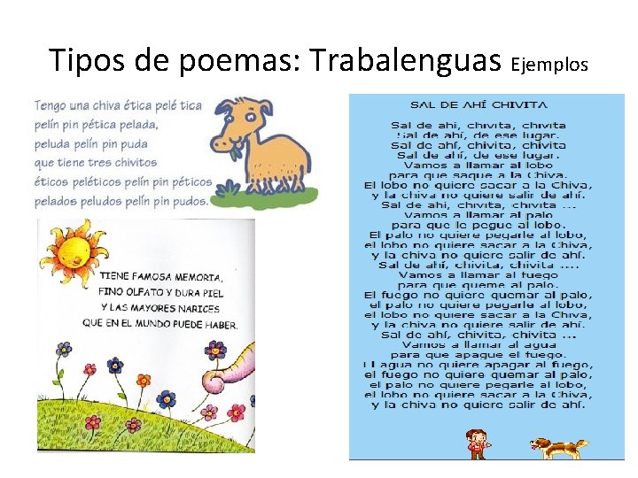 Tipos de poemas: Trabalenguas Ejemplos Tipos de poemas: Trabalenguas Ejemplos