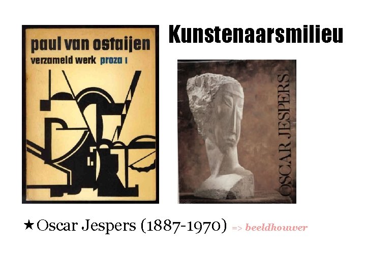 Kunstenaarsmilieu «Oscar Jespers (1887 -1970) => beeldhouwer 