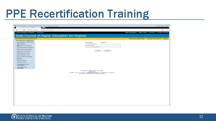 PPE Recertification Training 22 