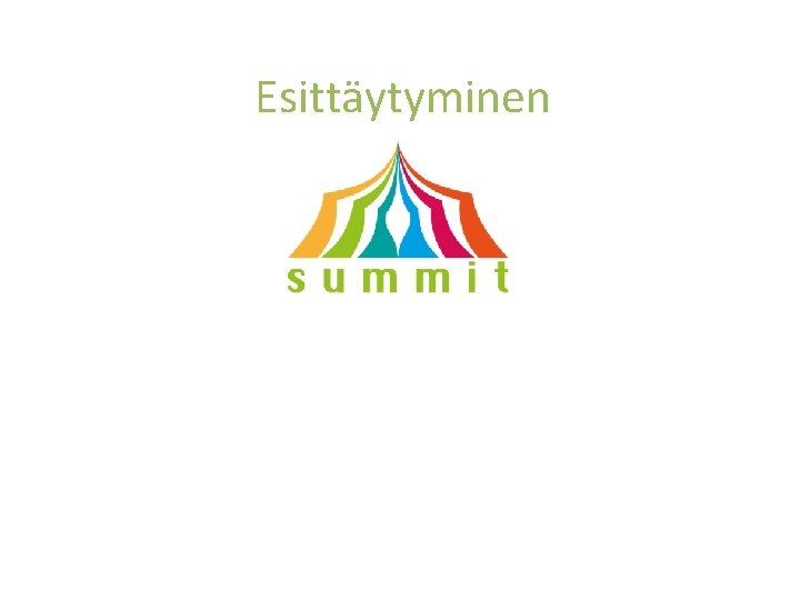 Esittäytyminen 