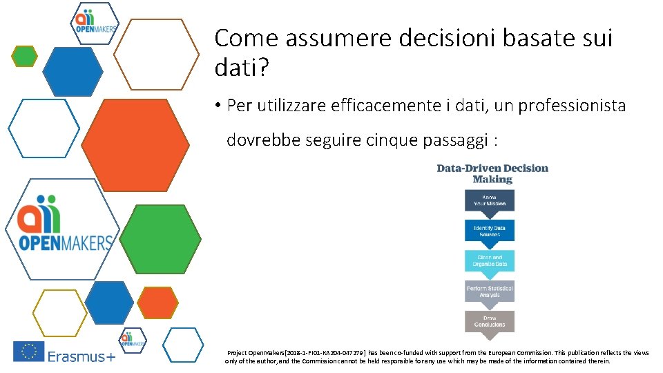 Come assumere decisioni basate sui dati? • Per utilizzare efficacemente i dati, un professionista