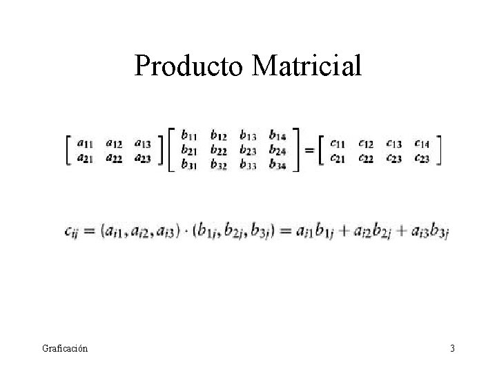 Producto Matricial Graficación 3 