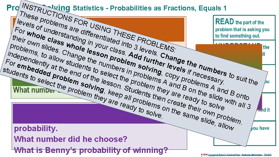 INST Solving Statistics - Probabilities as Fractions, Equals 1 Problem RU CTIO Thes NS