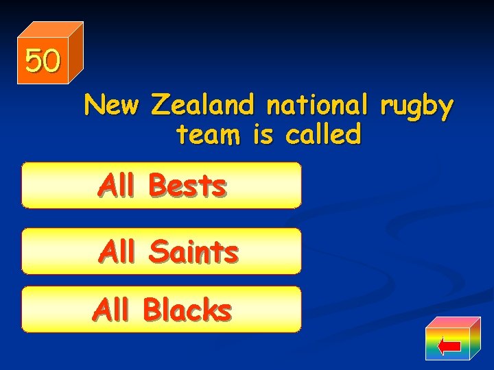 50 New Zealand national rugby team is called All Bests All Saints All Blacks