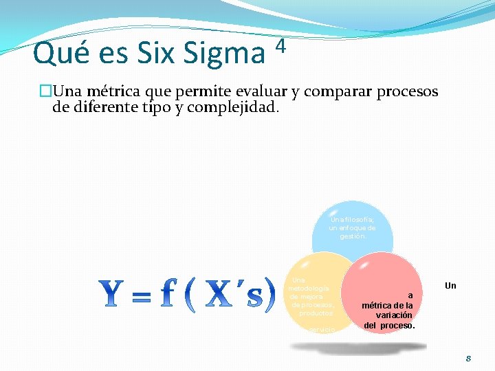 Qué es Six Sigma 4 �Una métrica que permite evaluar y comparar procesos de Qué es Six Sigma 4 �Una métrica que permite evaluar y comparar procesos de
