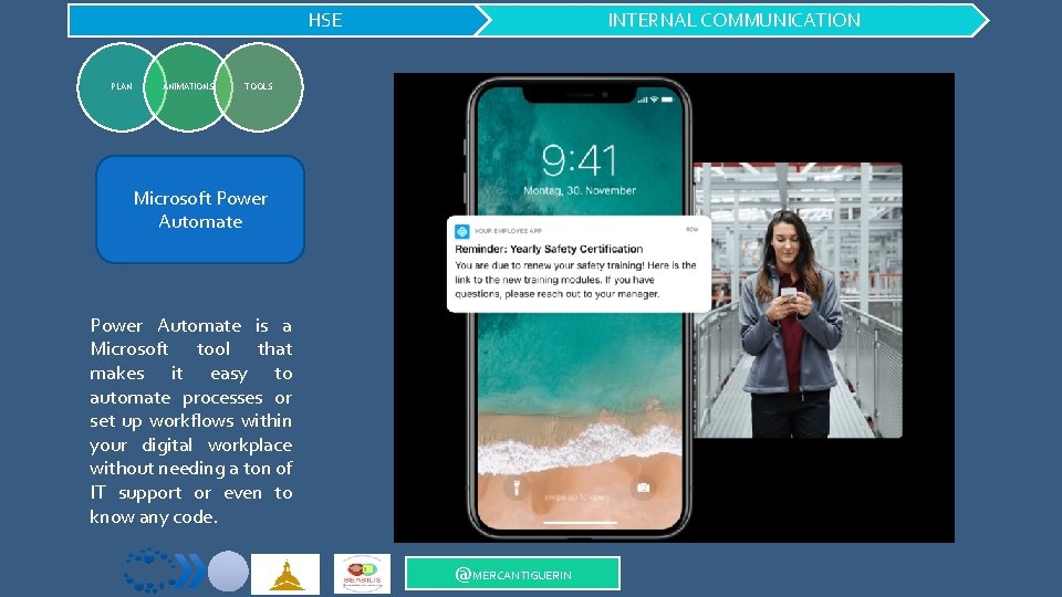 HSE PLAN ANIMATIONS INTERNAL COMMUNICATION TOOLS Microsoft Power Automate is a Microsoft tool that