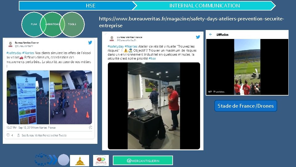 HSE PLAN ANIMATIONS TOOLS INTERNAL COMMUNICATION https: //www. bureauveritas. fr/magazine/safety-days-ateliers-prevention-securiteentreprise Stade de France /Drones